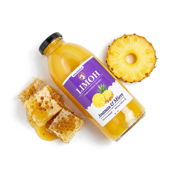 Limonadă Naturală cu Ananas și Miere, Ohvăz, 500 ml