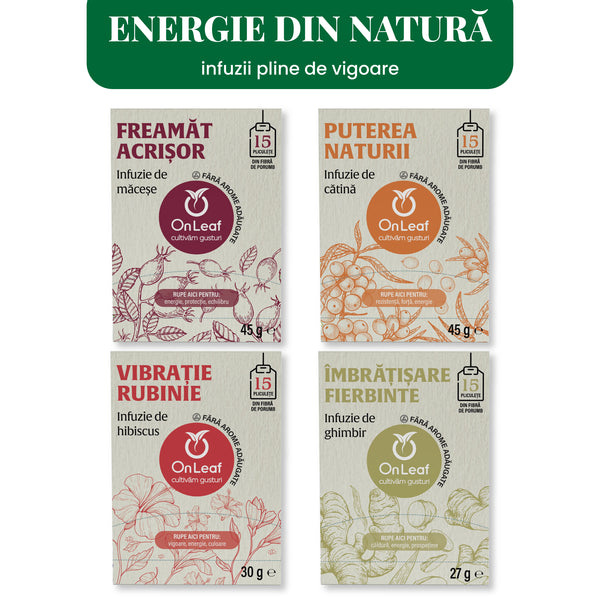 Pachet 4 Ceaiuri, Energie din Natură, 60 Infuzii, 147 g