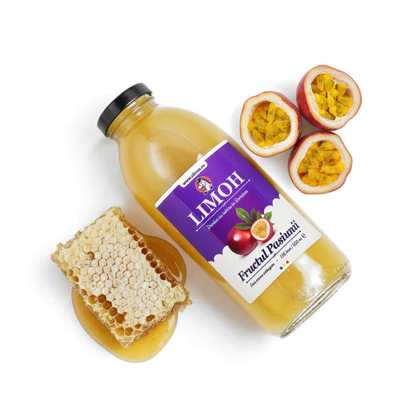 Limonadă Naturală cu Fructul Pasiunii și Miere, Ohvăz, 500 ml