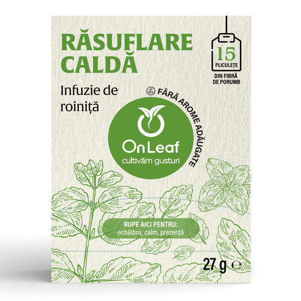 Ceai de Roiniță, 15 Pliculețe fără Plastic, 27 g