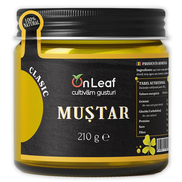 Muștar Clasic, Natural, Gust Autentic, 210 g