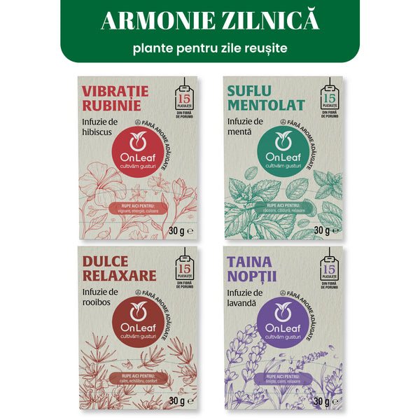 Pachet 4 Ceaiuri, Armonie Zilnică, 60 Infuzii, 114 g