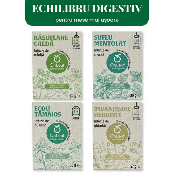 Pachet 4 Ceaiuri, Echilibru Digestiv, 60 Infuzii, 111 g