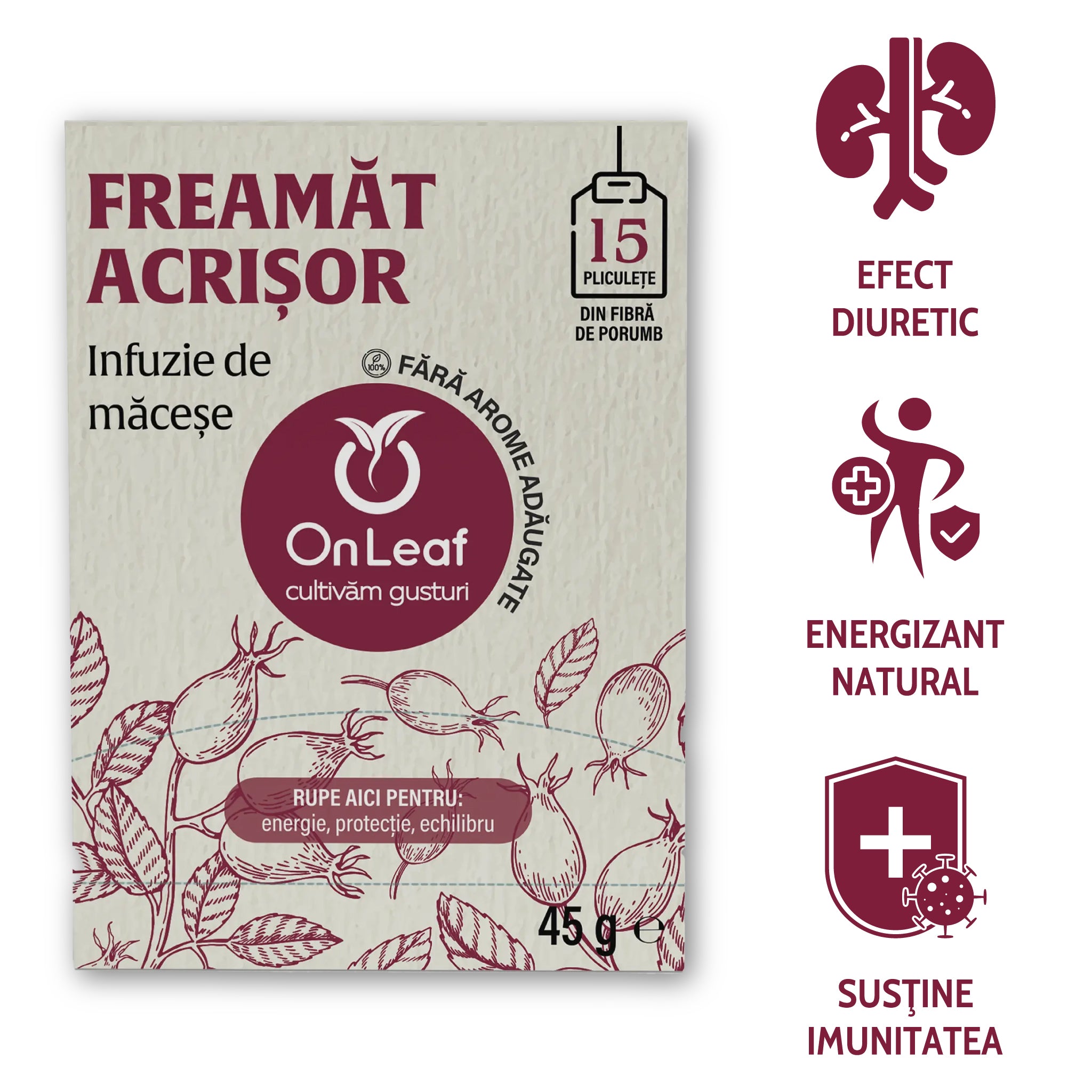 Pachet 4 Ceaiuri, Energie din Natură, 60 Infuzii, 147 g