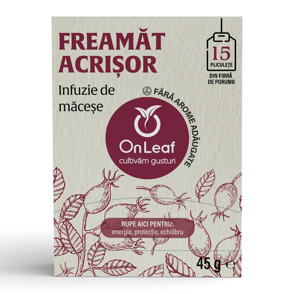Ceai de Măceșe, 15 Pliculețe fără Plastic, 45 g