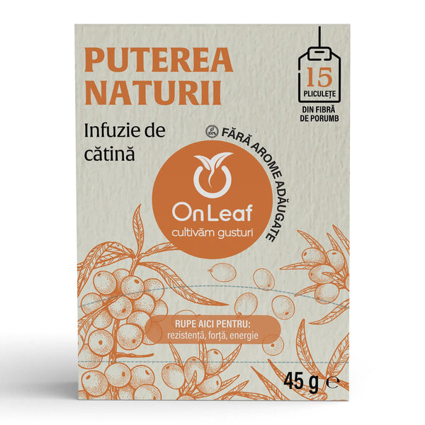 Ceai de Cătină, 15 Pliculețe fără Plastic, 45 g