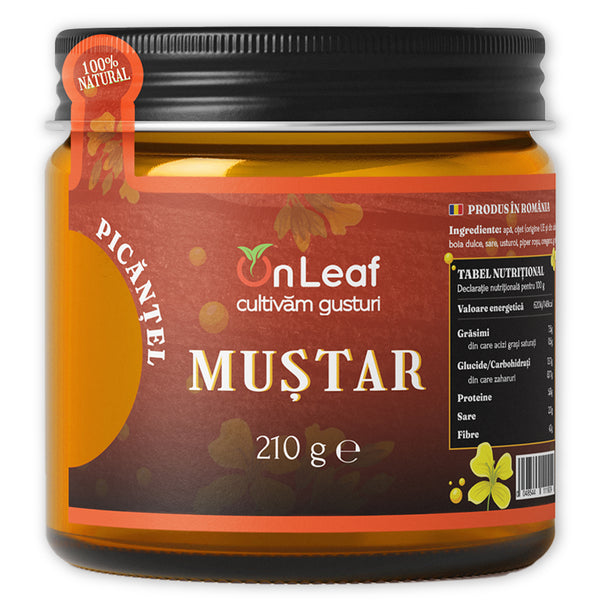 Muștar Ușor Picant, Natural, Gust Autentic, 210 g
