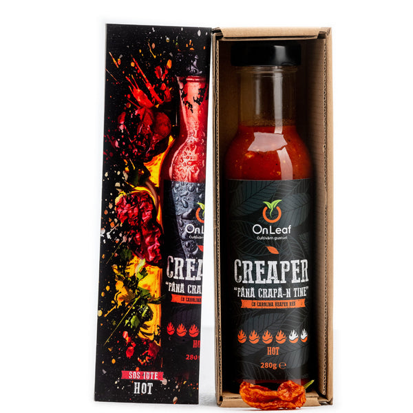 Sos Iute Creaper Hot, Iuțime 4/6, cu Carolina Reaper, 280 g