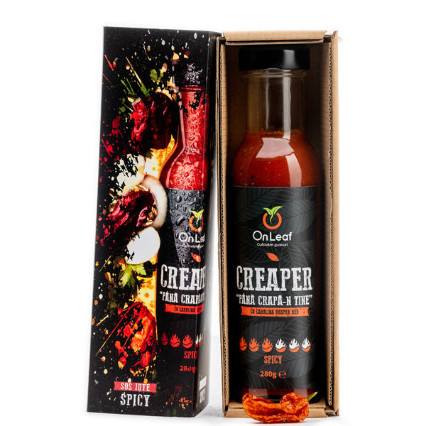 Sos Iute Creaper Spicy, Iuțime 3/6, cu Carolina Reaper, 280 g