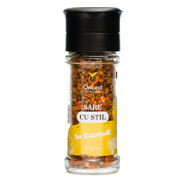 Sare Aromatizată pentru Cartofi, cu Usturoi și Boia Afumată, 80 g